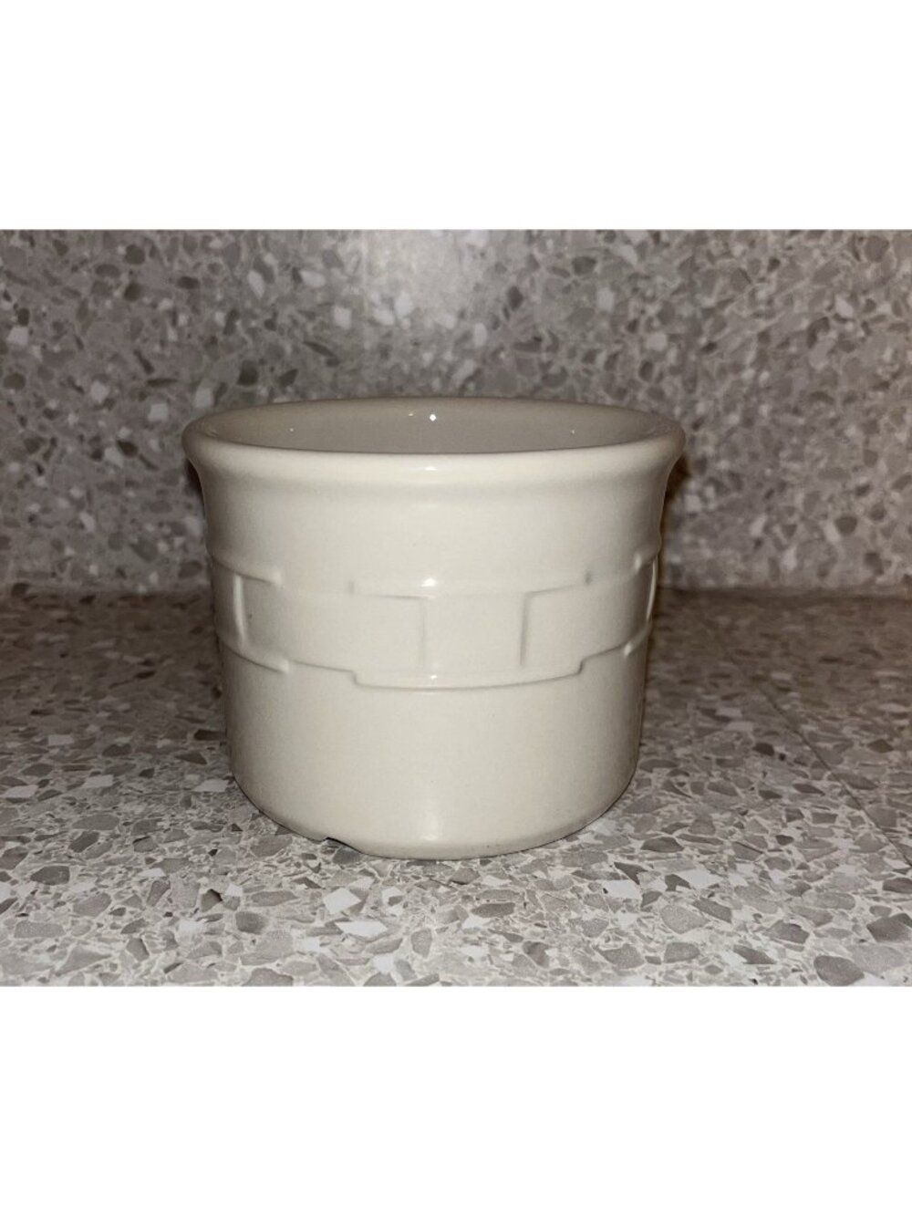 Longaberger WOVEN TRADITIONS IVORY One Pint Salt Crock